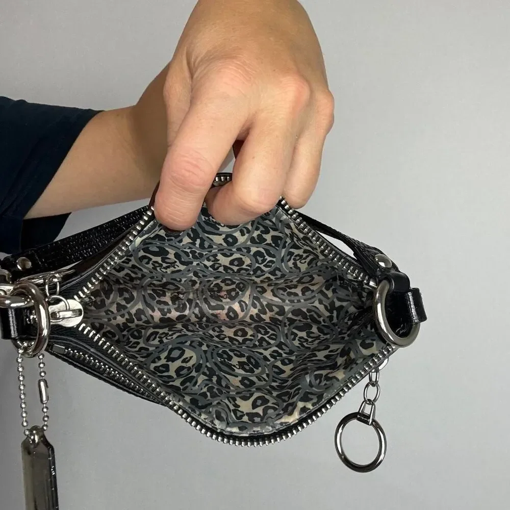 Coach Poppy Vintage Y2K Black Patent Leather Shoulder Mini Bag